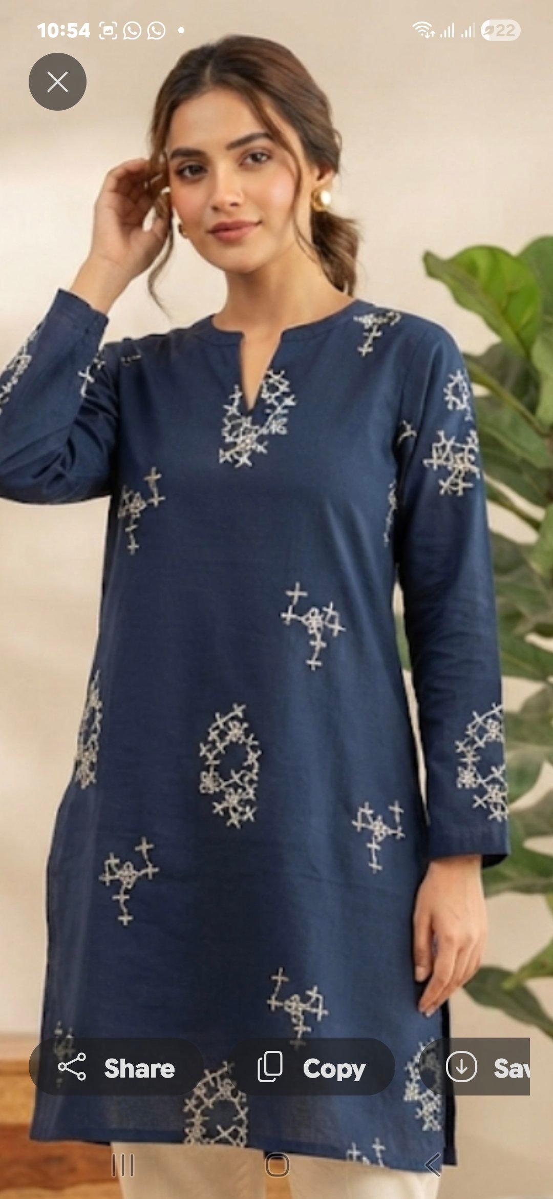 Embroidered Khaddar Winter Kurti